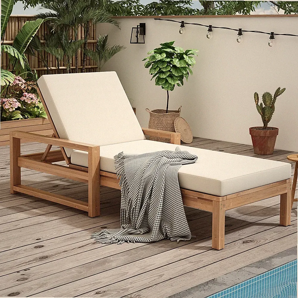 Teak Wood Kids' Recliner