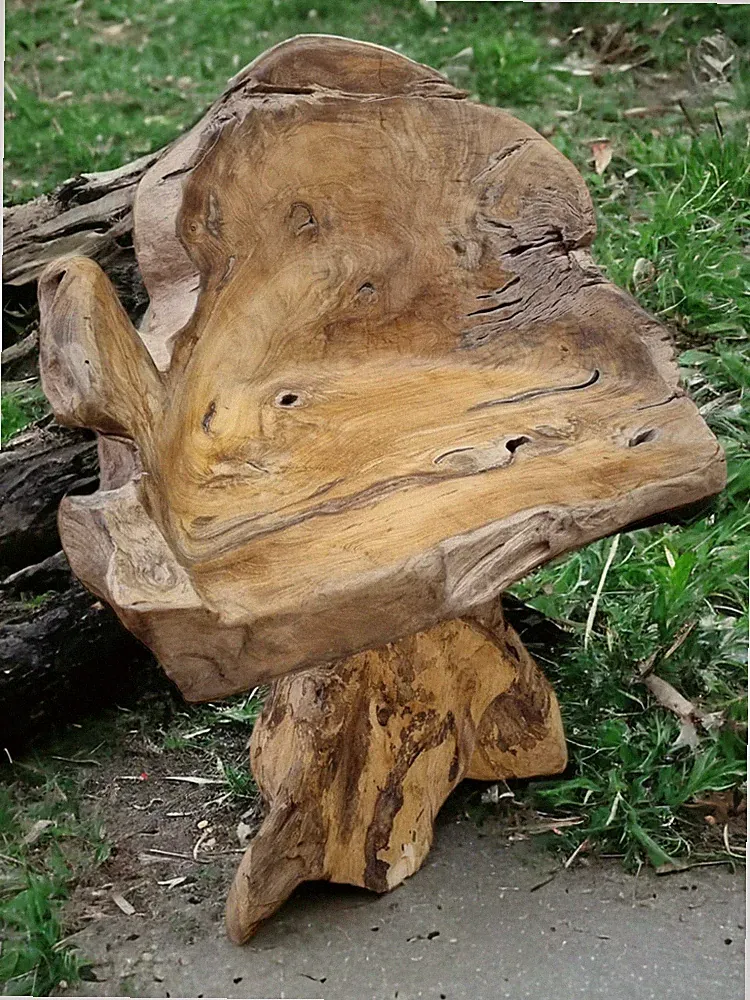 Teak Root Wood Chair Solid Wood Garden Furniture Seat Outdoor Armchair