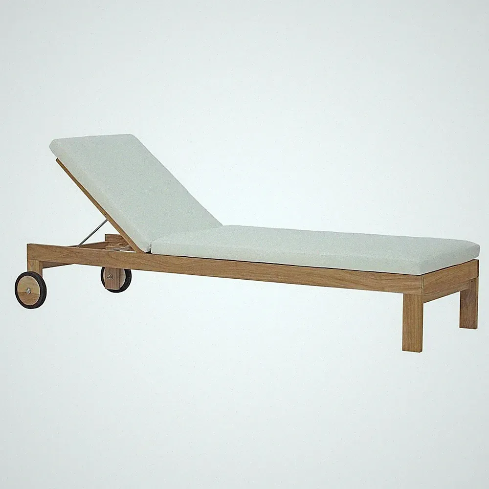 Upland Outdoor Patio Teak Chaise